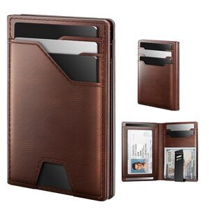 Leather Wallet for Men Card Holder: Premium Genuine Leather, RFID